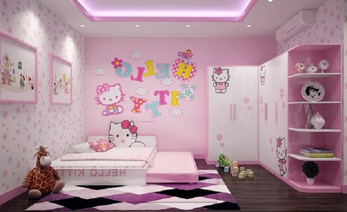 phòng ngủ cho bé gái năm 2019
